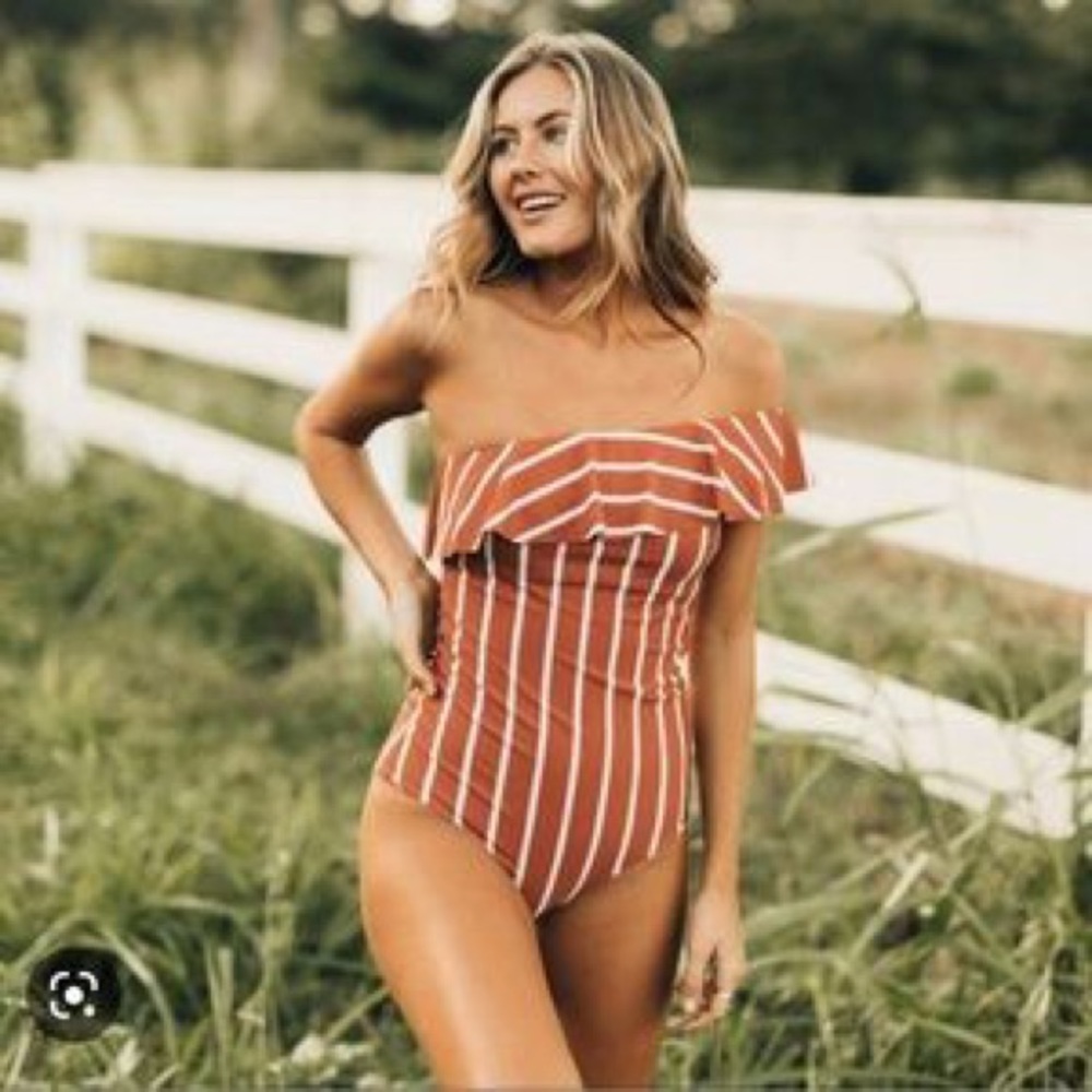 Albion wave stripped swim suit